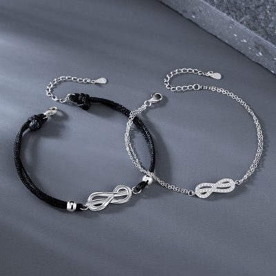 Lắc Tay Bạc Cặp đôi đính đá CZ Vô Cực Aitana LILI 166156 6