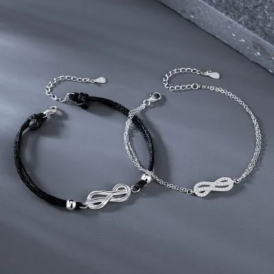Lắc Tay Bạc Cặp đôi đính đá CZ Vô Cực Aitana LILI 166156 6