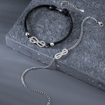 Lắc Tay Bạc Cặp đôi đính đá CZ Vô Cực Aitana LILI 166156 7