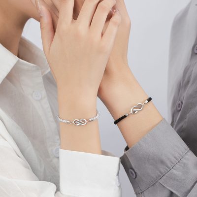Lắc Tay Bạc Cặp đôi đính đá CZ Vô Cực Haven LILI 166166 2