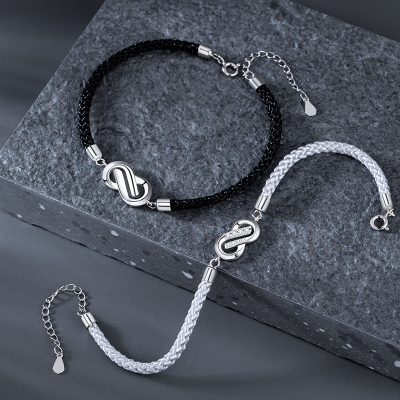 Lắc Tay Bạc Cặp đôi đính đá CZ Vô Cực Haven LILI 166166 3