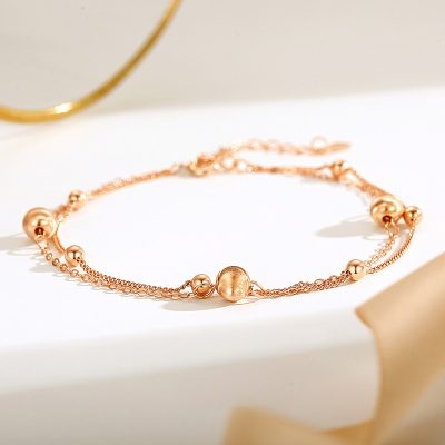 Lắc Tay Bạc Nữ 2 Tầng Hạt Tròn Bi Tròn Noelle LILI 166060 1