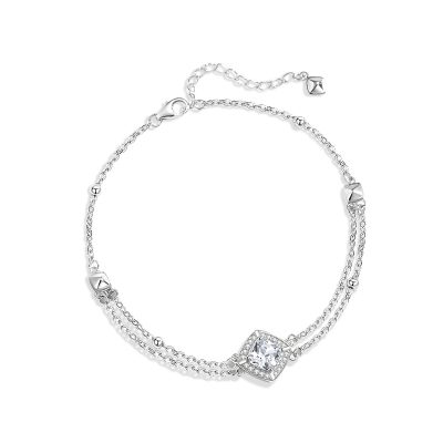Lắc Tay Bạc Nữ đính đá CZ Starry And Dazzling LILI 166113 4