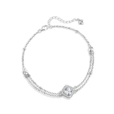 Lắc Tay Bạc Nữ đính đá CZ Starry And Dazzling LILI 166113 4