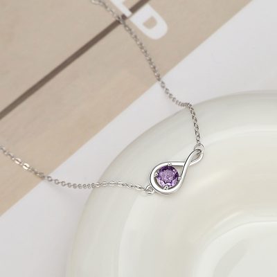 Lắc Tay Bạc Nữ đính đá CZ Hình Giọt Nước Molly LILI 166078 2