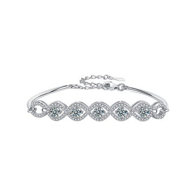Lắc Tay Bạc Nữ đính Kim Cương Moissanite Vô Cực Sutton LILI 166050 6