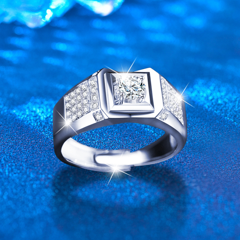 Nhẫn Bạc Nam đính Kim Cương Moissanite Nayeli LILI 166338 3