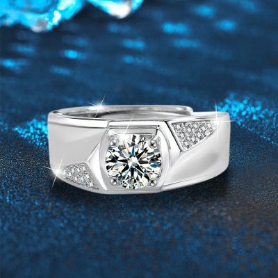 Nhẫn Bạc Nam đính Kim Cương Moissanite Nicole LILI 166313 2