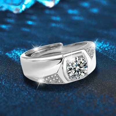 Nhẫn Bạc Nam đính Kim Cương Moissanite Nicole LILI 166313 3