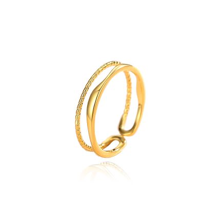 Nhẫn Bạc Nữ Dạng Trơn 2 Tầng Xoắn Elaina LILI 166293 3