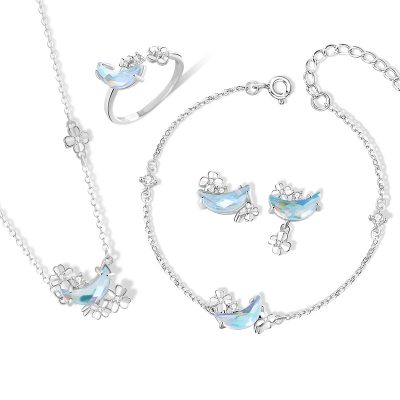 Nhẫn Bạc Nữ đính đá CZ Trăng Và Hoa Evie LILI 166235 3