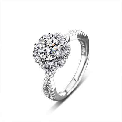 Nhẫn Bạc Nữ đính Kim Cương Moissanite Hoa Anh đào Talia LILI 166228 3