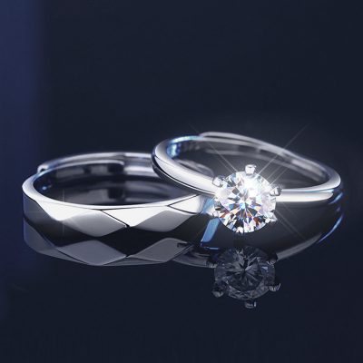 Nhẫn Cặp đôi Bạc đính Kim Cương Moissanite Catherine LILI 166344 1