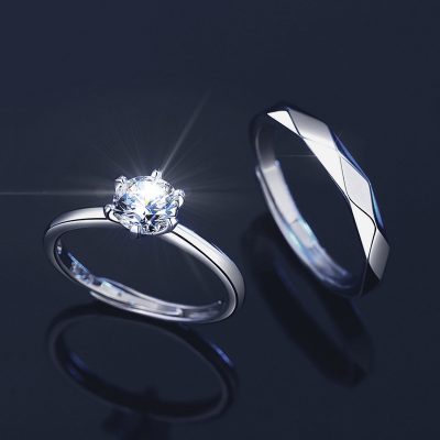 Nhẫn Cặp đôi Bạc đính Kim Cương Moissanite Catherine LILI 166344 3