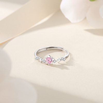 Nhẫn đôi Bạc đính đá CZ Ngôi Sao Tình Yêu Lauren LILI 166366 6