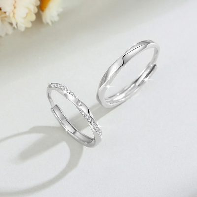 Nhẫn đôi Bạc đính đá CZ Tình Yêu Vĩnh Cửu Dream LILI 166374 1