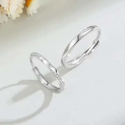 Nhẫn đôi Bạc đính đá CZ Tình Yêu Vĩnh Cửu Dream LILI 166374 1