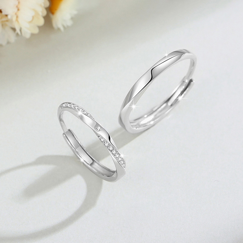 Nhẫn đôi Bạc đính đá CZ Tình Yêu Vĩnh Cửu Dream LILI 166374 1