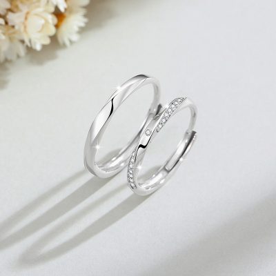 Nhẫn đôi Bạc đính đá CZ Tình Yêu Vĩnh Cửu Dream LILI 166374 3