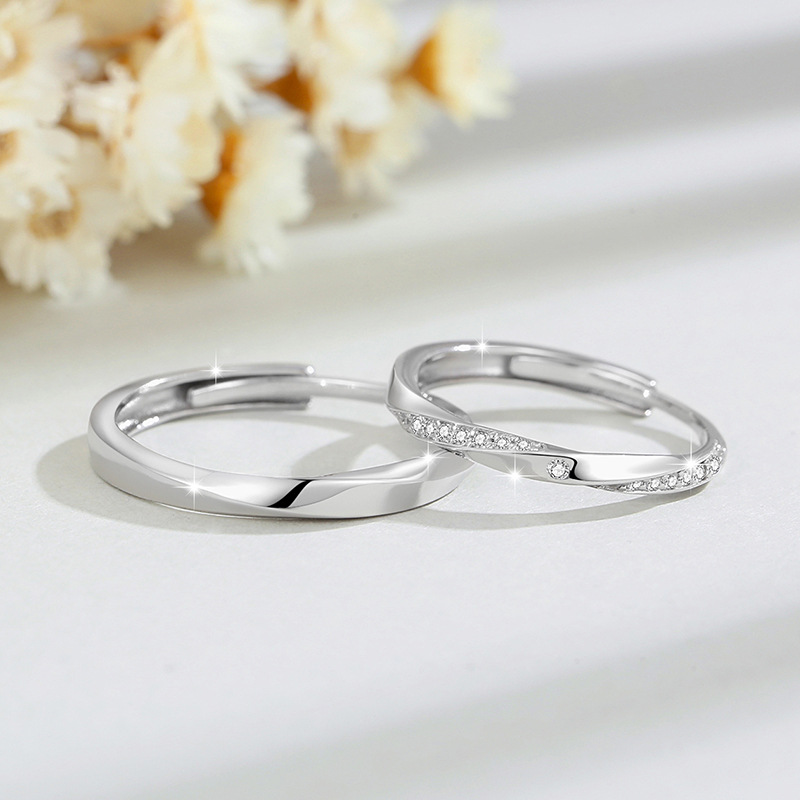 Nhẫn đôi Bạc đính đá CZ Tình Yêu Vĩnh Cửu Dream LILI 166374 4