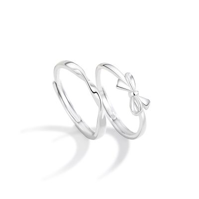 Nhẫn đôi Bạc Hình Chiếc Nơ Tình Yêu Giselle LILI 166389 3