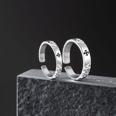 Nhẫn đôi Bạc Hình Chữ Thập Fatima LILI 166381 3