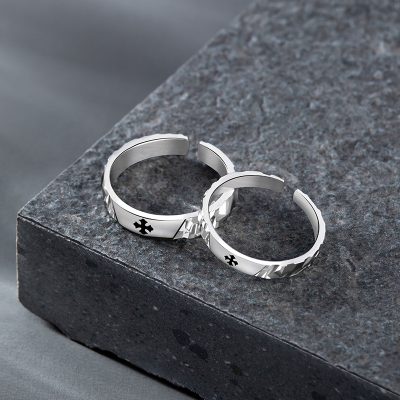 Nhẫn đôi Bạc Hình Chữ Thập Fatima LILI 166381 4