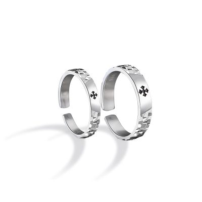Nhẫn đôi Bạc Hình Chữ Thập Fatima LILI 166381 5