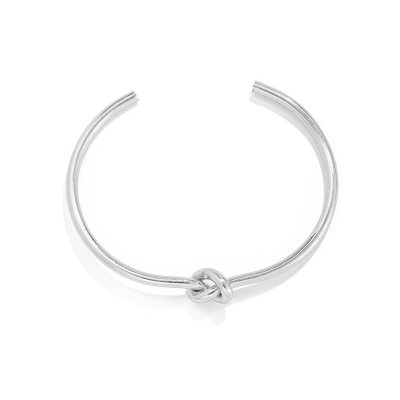 Vòng Tay Bạc đặc Nữ Dạng Kiềng Trơn đơn Giản Issac LILI 371315 12