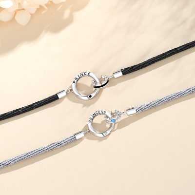 Lắc Tay Bạc Cặp đôi đính đá CZ Hoàng Tử Và Công Chúa Quinn LILI 171747 3