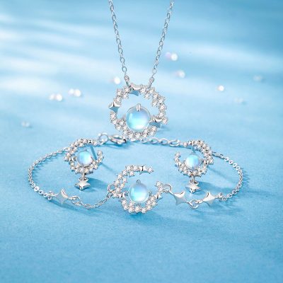 Lắc Tay Bạc Nữ đính đá CZ Bầu Trời Sao Brianna LILI 171807 5