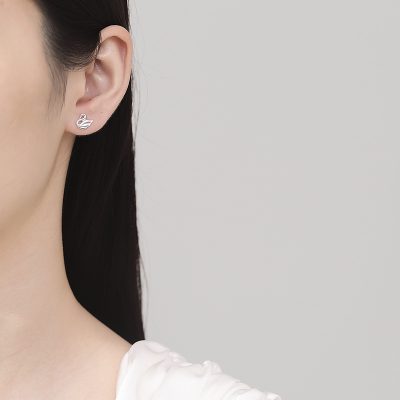Bông Tai Bạc Nữ Chú Thiên Nga Eliza LILI 173272 3