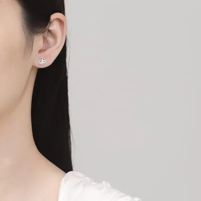 Bông Tai Bạc Nữ Chú Thiên Nga Eliza LILI 173272 3