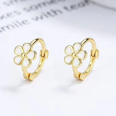 Bông Tai Bạc Nữ Cỡ Nhỏ Hình Bông Hoa 5 Cánh Romina LILI 173429 2