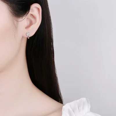 Bông Tai Bạc Nữ Cỡ Nhỏ Hình Bông Hoa 5 Cánh Romina LILI 173429 3