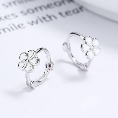 Bông Tai Bạc Nữ Cỡ Nhỏ Hình Bông Hoa 5 Cánh Romina LILI 173429 6