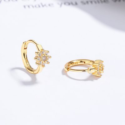 Bông Tai Bạc Nữ đính đá CZ Hình Bông Tuyết Mariam LILI 173450 4