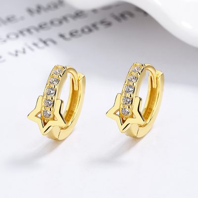 Bông Tai Bạc Nữ đính đá CZ Hình Ngôi Sao Shiloh LILI 173362 2