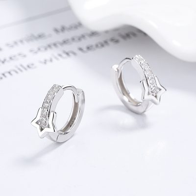 Bông Tai Bạc Nữ đính đá CZ Hình Ngôi Sao Shiloh LILI 173362 5