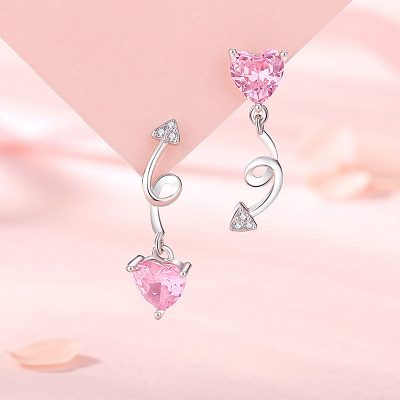 Bông Tai Bạc Nữ đính đá CZ Mũi Tên Tình Yêu Lorelei LILI 173137 1