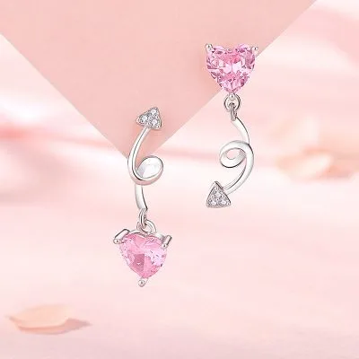 Bông Tai Bạc Nữ đính đá CZ Mũi Tên Tình Yêu Lorelei LILI 173137 1