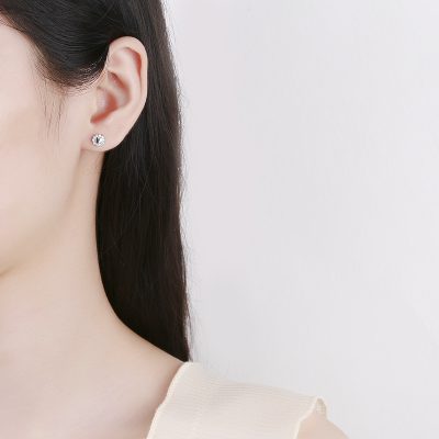 Bông Tai Bạc Nữ đính đá CZ Trái Tim Nhỏ Juliana LILI 173235 2