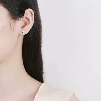 Bông Tai Bạc Nữ đính đá CZ Trái Tim Nhỏ Juliana LILI 173235 2