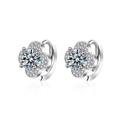 Bông Tai Bạc Nữ đính Kim Cương Moissanite Cỏ 4 Lá Emmeline LILI 174070 6