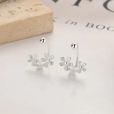 Bông Tai Bạc Nữ Hình 3 Bông Hoa Nhỏ Rowan LILI 173343 5