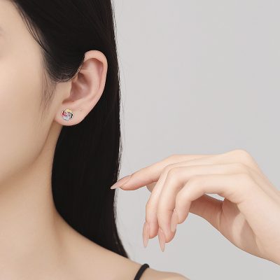 Bông Tai Bạc Nữ Hình Cỏ 4 Lá Nhỏ Alanna LILI 173475 3
