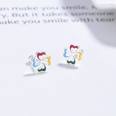 Bông Tai Bạc Nữ Hình Cỏ 4 Lá Nhỏ Alanna LILI 173475 4