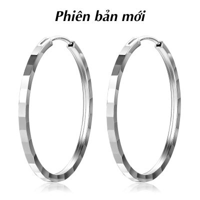 Bông Tai Bạc Nữ Tròn Trơn Cỡ Lớn Paisley LILI 268268 11