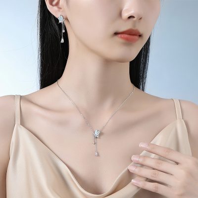 Dây Chuyền Bạc Nữ Dạ Quang đính đá CZ Hồ điệp Meilani LILI 172737 3