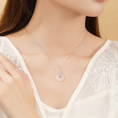Dây Chuyền Bạc Nữ đính đá CZ, Chalcedony Hồ điệp Sadie LILI 173050 2